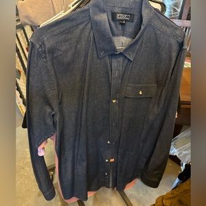 Denim button up shirt men’s